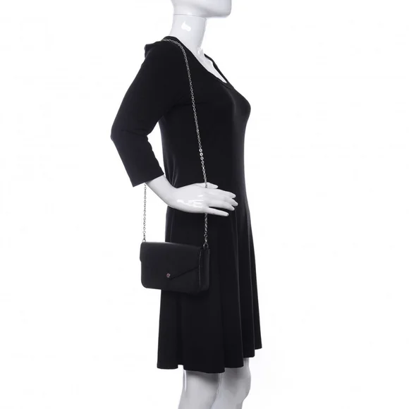 LOUIS VUITTON Epi Felicie Crossbody Bag Black - Picture 5 of 14